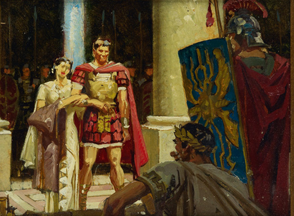 DEAN CORNWELL. Study for Marcellus and Diana before Caligula.